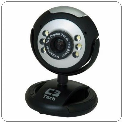 Webcam + Microfone 300KP 6-LED USB 2.0