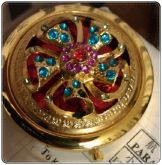 Chinese Culture Characteristic Exquisite Golden Compact Mirr